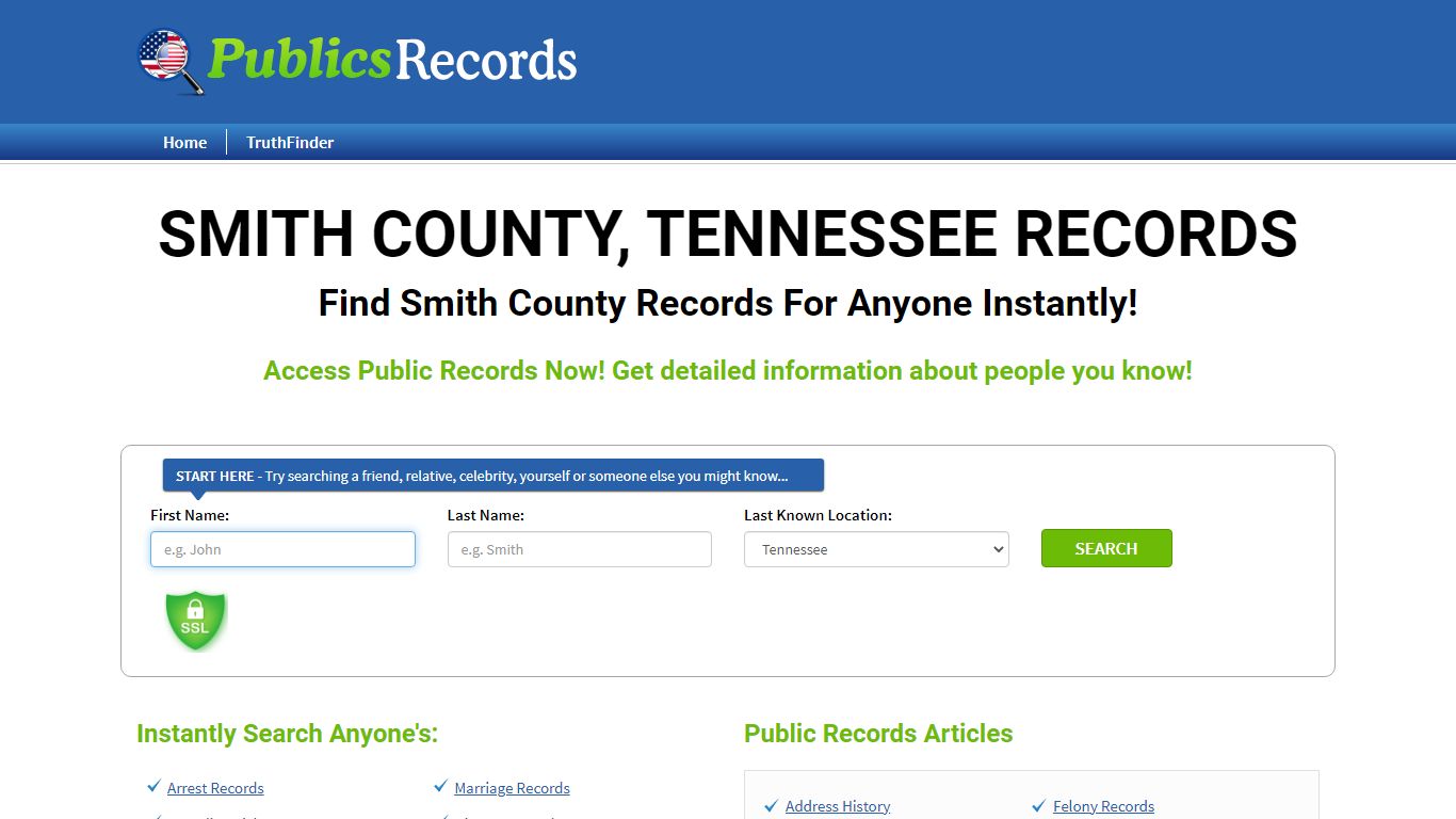 Find Smith County, Tennessee Records!