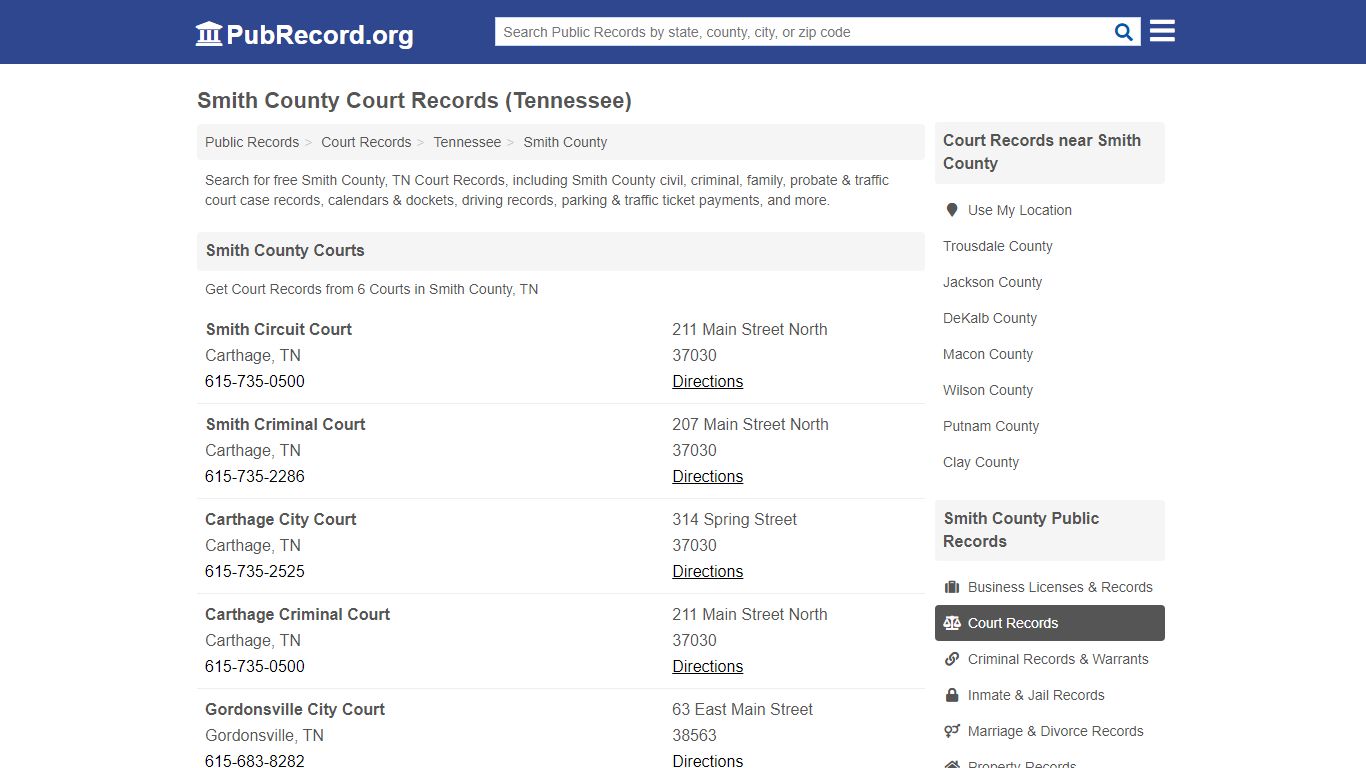 Free Smith County Court Records (Tennessee Court Records)
